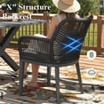thumbnail image 5 of LayinSun Outdoor Dining Set for 10, 11 Pieces Patio Furniture Sets with Aluminum Dining Table and Rope Weave Chairs, 5 of 7