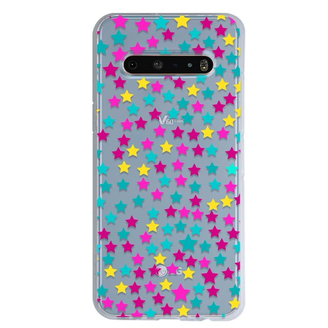 Funda Protector para LG V60 ThinQ InstaCase Antigolpes Estrellas de colores