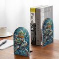 thumbnail image 5 of Naloa Colorful Plant Turtle 2 Pcs Bookend Large Capacity Office Book Ends for Home Office Library School Study Decoration, 5 of 8