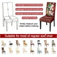 thumbnail image 4 of Christmas Chair Covers Set of 6 - High Stretch Removable Washable Seat Protector for Decoration - Santa Claus Theme Decor (Plaid, 6PC), 4 of 7