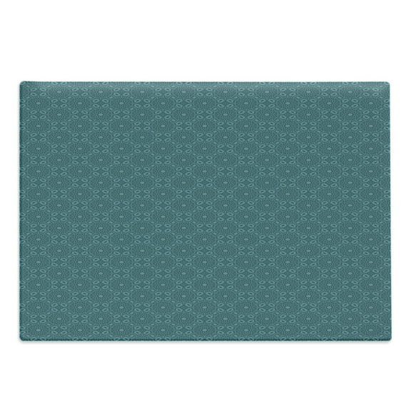 Antique Oriental Cutting Board, Repetitive Dark Tone Flower Inspired Mandala Illustration, Decorative Tempered Glass Cutting and Serving Board, in 3 Sizes, by Ambesonne