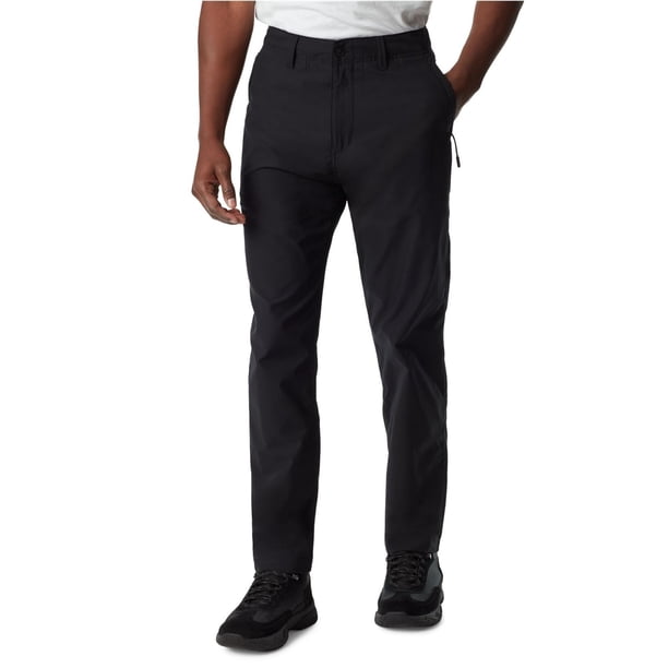 BASS OUTDOOR Mens Traveler Straight Leg Slim Casual Pants, black, 34W x 32L