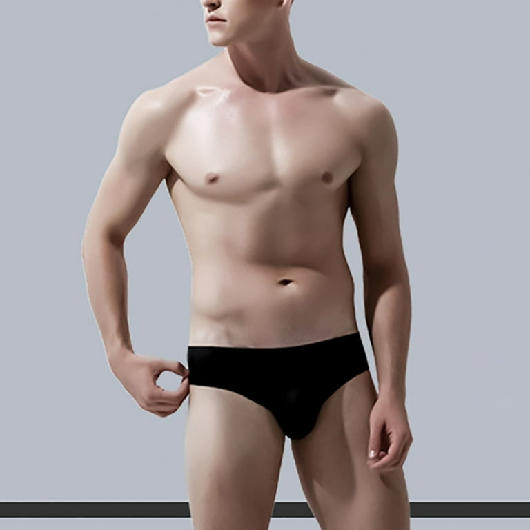 Men’s Briefs Fashion Ice Silk Underwear Male Summer Breathable Quick-drying  Shorts Underpants Boxer Panties