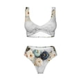 thumbnail image 4 of Rocae Pumpkin And White Marble for Bikini Set for Women Two Piece Sexy High Swimsuits Split Crossover Bikini X-Large, 4 of 9