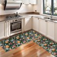 thumbnail image 3 of Kitchen Rugs Sets Of 2,Pioneer Flower Floral Print Pattern Anti Fatigue Kitchen Mat Rugs Non Slip Washable,Decorative Kitchen Floor Mats for Kitchen,Sink,Laundry,17"X47", 3 of 5