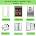 thumbnail image 5 of Rubber Weather Stripping Door Seal Strip,Self-Adhesive Backing Door Weatherstripping, 5 of 5
