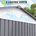 thumbnail image 4 of Unique Choice 8 x 10 FT Metal Outdoor Storage Shed with Window for Backyard and Patio, Metal Shed for Tool, Bike and Garden Storage, 4 of 7