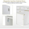 thumbnail image 2 of BarberPub Makeup Vanity Desk with Drawer, Manicure Table with Metal Leg, 2 of 12