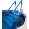 thumbnail image 4 of Aqua Select Blue Anti-Slip Pool Steps with Blue Steps and White Outside Flip-up Safety Ladder, 48-54"H, 4 of 6
