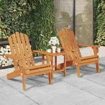 vidaXL Garden Chair Solid Acacia Wood Outdoor Chair - Set of 2 Beige Weather-Resistant