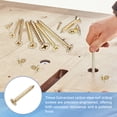 thumbnail image 3 of Uxcell 50Pcs ST5 x 35mm Pan Head Self Tapping Screws for Metal, Gold, 3 of 6
