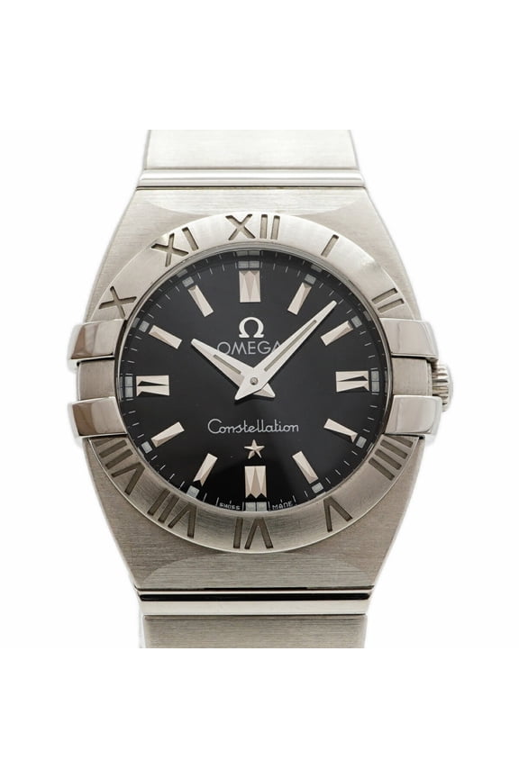 Pre-Owned Omega Constellation Double Eagle 1581.51 Black Dial Women's Watch