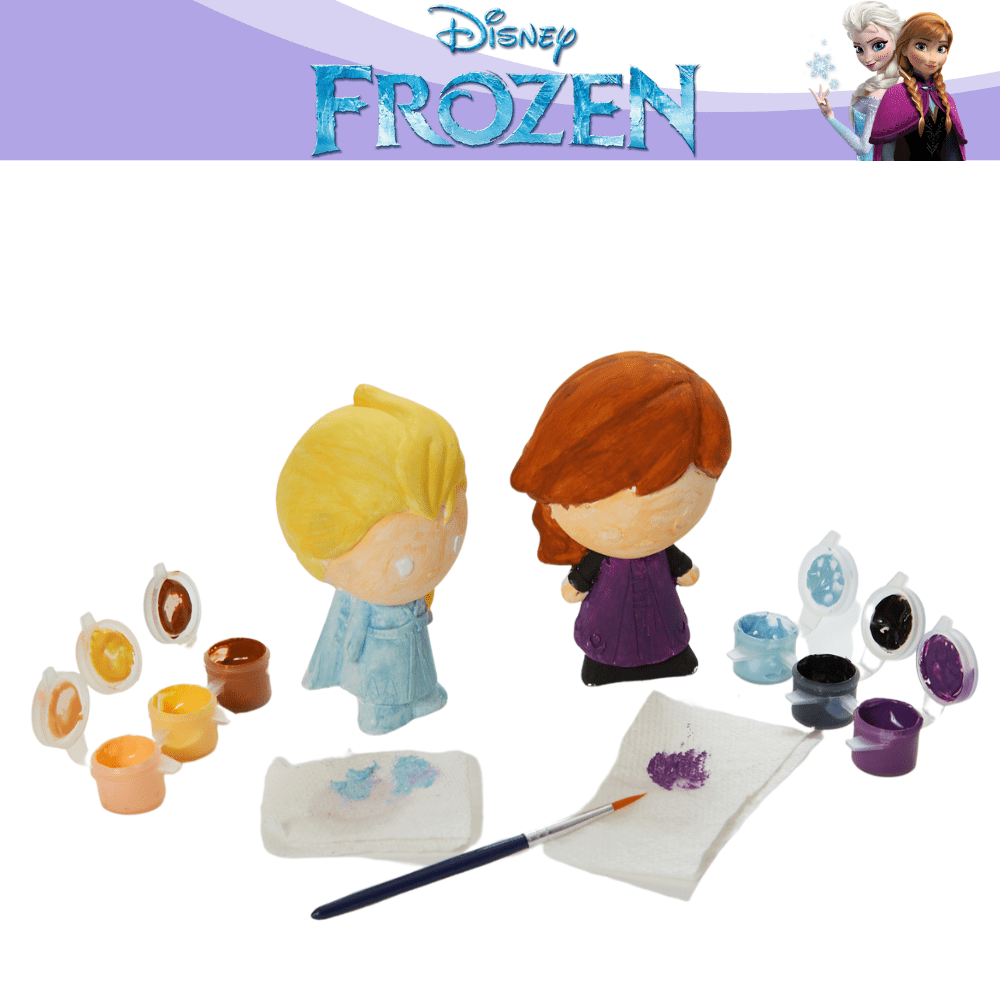 Disney Frozen Elsa Anna Figurines DIY Paint Set Arts and Crafts for Kids Age 6+
