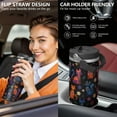 thumbnail image 6 of 1pc Cat 30oz Tumbler with Straw & Handle - Insulated Stainless Steel Cup | Holiday Gift for Man Women (Christmas, Valentine's, Birthday), 6 of 7
