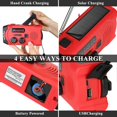 thumbnail image 3 of SCSYV Efluky Wind Up Solar Radio, Portable AM/FM Crank Radio, USB Rechargeable Emergency Radio with Led Flashlight, SOS Alarm and Hand Crank Dynamo Ca, 3 of 5