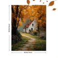 thumbnail image 3 of Autumn Golden Path Country Cottage Canvas Print, Rustic Seasonal Cozy Farmhouse Home Wall Decor Art, 3 of 8