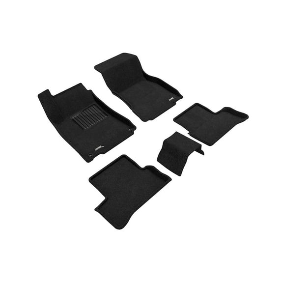 3D MAXpider Custom Fit Elegant Floor Mat (Black) Compatible with Mercedes A-Class 2019-2022/AMG 35 2020-2021/CLA 250/AMG CLA 35/45 2020-2025 - Full Set