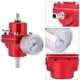 thumbnail image 4 of Kit de manguera y manómetro regulador de presión de combustible de aluminio universal 0-140 PSI ajustable rojo Jadeshay  A, 4 of 9