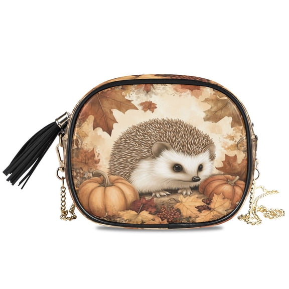 Womens Casual Chain Shoulder Bag Simple style Cute Little Hedgehog Crossbody Bag
