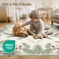 thumbnail image 4 of ODIKA Festive Fluffy Border Alfombra Para Sala Shaggy Furry Whote Fuzzy Flowing Pet Friendly & Kids Safe Play for Playroom, Bedroom, Reading Nook, 4 of 7