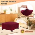 thumbnail image 2 of Funda de Ottomán Cuadrada Estirable de 31" x 31" x 15" de Uxcell, Fundas de Ottomán para Muebles/Sala de Estar/Interior [Vino], 2 of 7