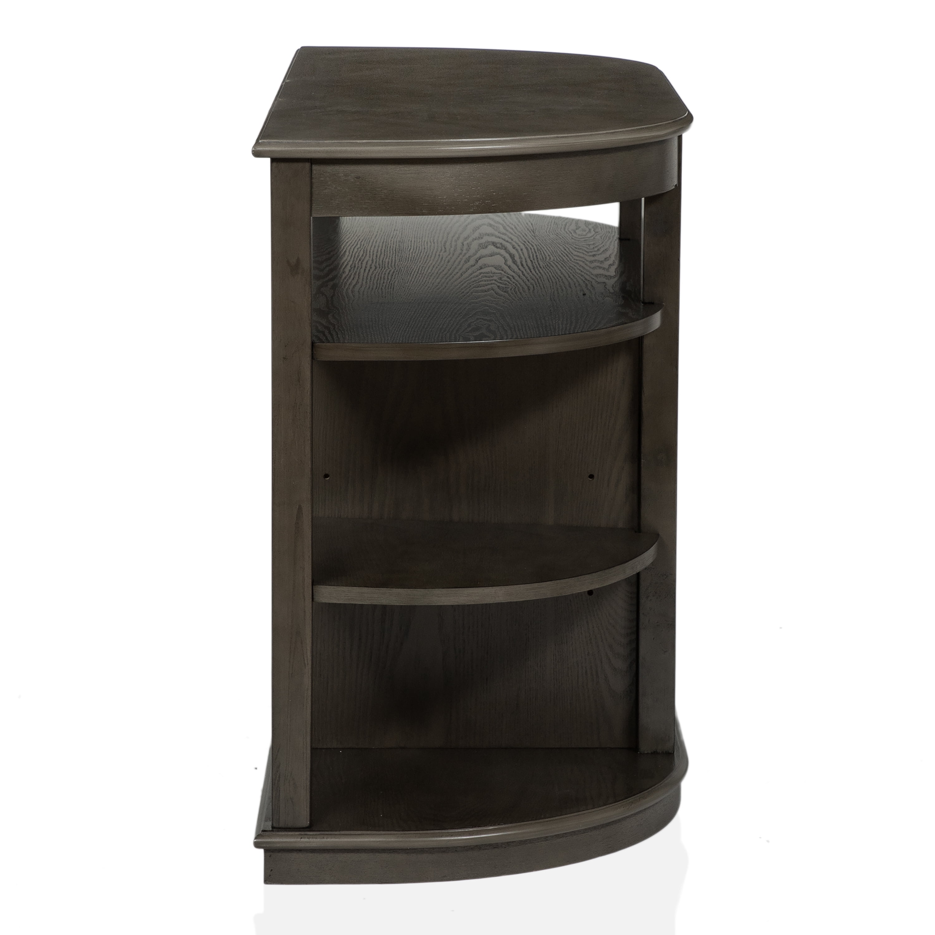 Furniture of America Kelda MDF Console Table with Shelves, Brown