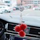 thumbnail image 5 of Bling Car Accessories For Women Girls Luxury Cute Plush Hanging Ornaments Crystal Rhinestone Fur Ball Rear View Mirror Ornament, 5 of 5