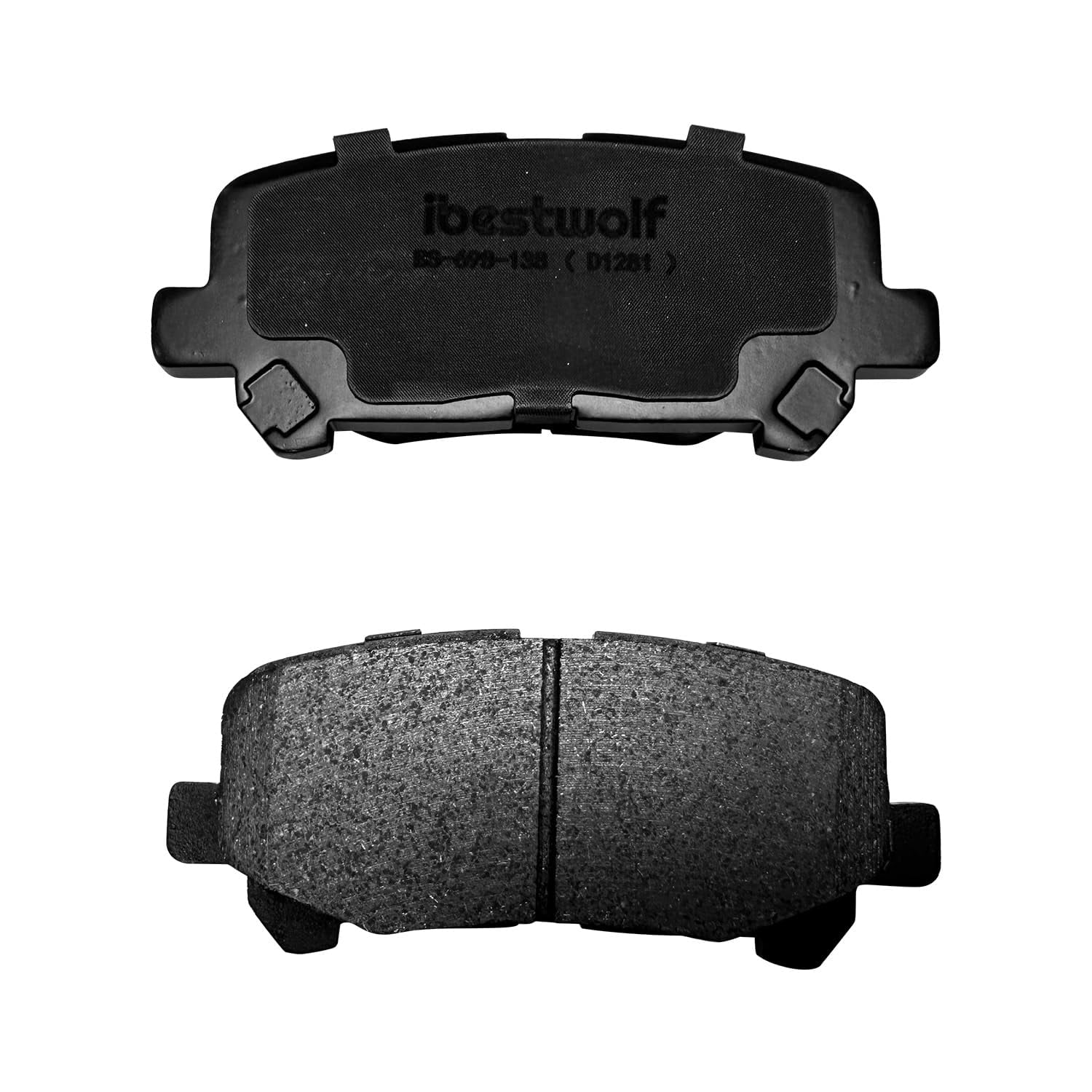 BST BSSPF Front and Rear Ceramic Brake Pads for 2007-2013 Acura MDX for 2010-2013 Acura ZDX for 2009-2011 Honda Pilot, Disc Brake Pad Replacement P-1378 P-1281