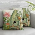 thumbnail image 3 of PHYHOO Gardening Decorative Throw Pillow Cover , Flowers Bee Home Decors, Butterfly Green Rustic Decoration Floral Farmhouse, 3 of 5