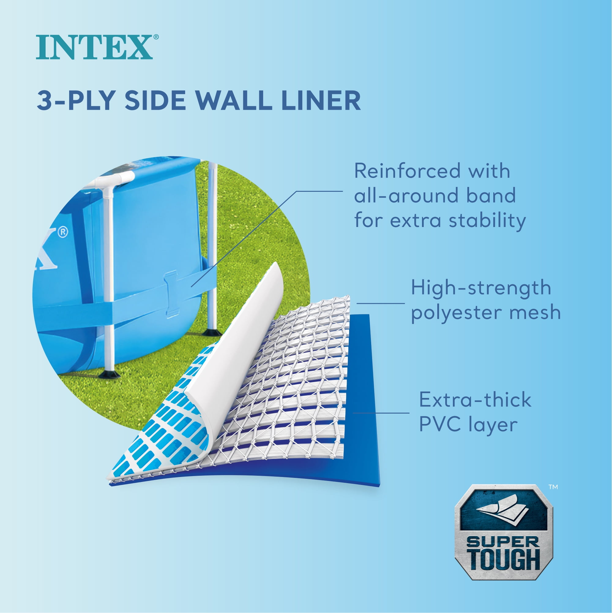 Open Box Intex 10'x30" Above Ground Round Swimming Pool, Pump Not Included