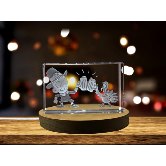 Thanksgiving 11 3D Engraved Crystal 3D Engraved Crystal Keepsake/Gift/Decor/Collectible/Souvenir