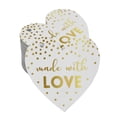 thumbnail image 1 of Inkdotpot Gold Foil Paper Hang Tag Made With Love Wedding Favor Tag 50 Pieces, 1 of 6