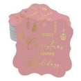 thumbnail image 1 of Inkdotpot Pack Of 50 Real Gold Foil Bracket Shape Paper Tags Merry Christmas & Happy Text Favor Hang Tags, 1 of 7