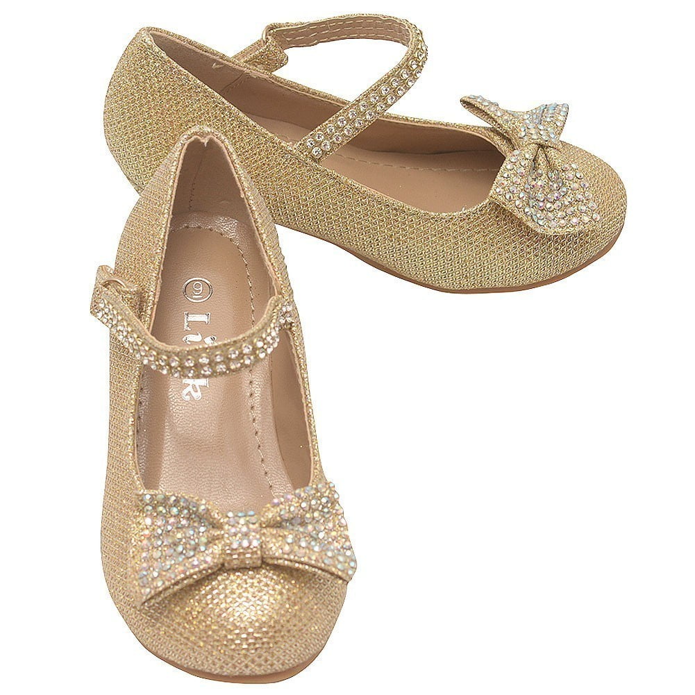 girls gold pumps
