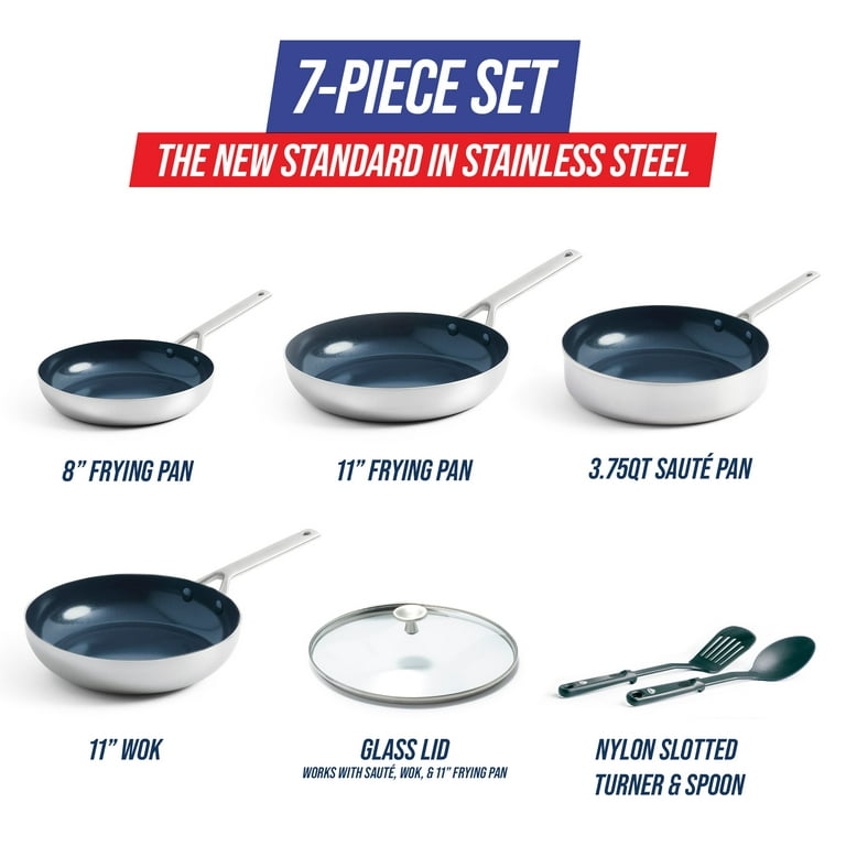 Blue Diamond Triple Steel 11-Piece Cookware Set