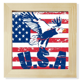 thumbnail image 1 of America Flag Haliaeetus leucocephalus Eagle Pantalla de escritorio de pared de fotograma cuadrado, 1 of 4