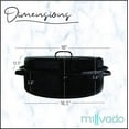 Millvado Roasting Pan With Lid, Turkey Roaster Pan, Extra Large 18 lb