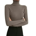 thumbnail image 1 of Haut Thermique pour Femmes, Manches Longues, Col Roulé, Serré, Grande Taille, 1 of 4
