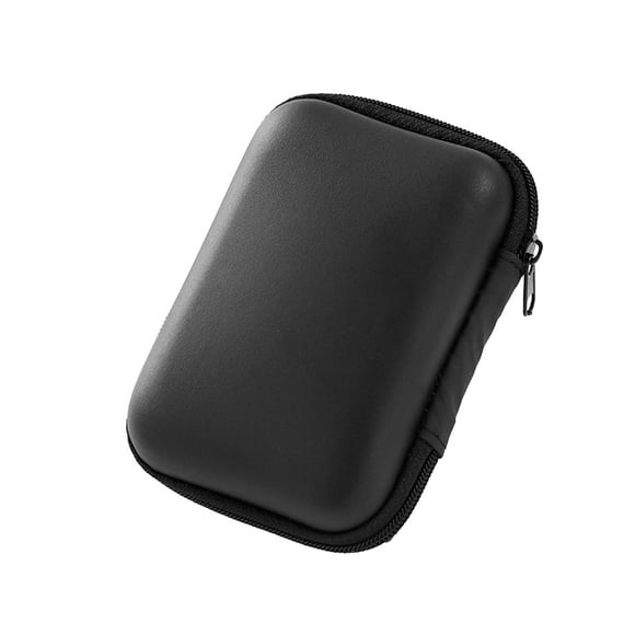 Bolsa de auriculares multiusos Bolsa de almacenamiento de cable USB Organizador de bolsa de viaje con estuche de malla EVA (negro)