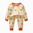 thumbnail image 6 of TOWED22 Little Boys Outfits Dinosaur Cotton 2 Piece Train Toddler Loungewear Fall Winter Clothes Set 6-12 Months 12-24 Months 2t 3t 4t 5t 6t 7t 8t 9t Children,Orange,4-5 Y, 6 of 6