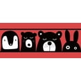 thumbnail image 1 of IBA Indianbeautifulart Orange Penguin|Rabbit & Bear Face Cartoon Printed Ribbon Trim 9 Yards Velvet Fabric Laces For Crafts Sewing Accessories 3 Inches, 1 of 2