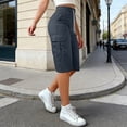 thumbnail image 2 of TRUBKH Bermuda Shorts for Women Cute Shorts Womens Athletic Shorts Flowy Shorts Golf Shorts Pull-on Shorts Women Workout Shorts Wide Leg Shorts Summer Trendy Soft Moisture Wicking Blue L, 2 of 9