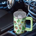 thumbnail image 5 of Holiday Merry Christmas 30oz Travel Coffee Cup Stainless Steel with Handle and Straw Lid, Winter Insulated Leak Proof Mug, Gift for Women, 5 of 5