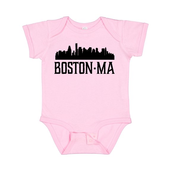 Inktastic Boston Massachusetts Skyline City Silhouette Boys or Girls Baby Bodysuit