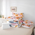 thumbnail image 5 of Homewish Cartoon Groovy Flower Bedding Comforter Set 7pcs, Kawaii Daisy Floral Queen Bedding Sets, Rustic Farmhouse Reversible Queen Sheet Sets, Microfiber Bedroom Decor, 5 of 7