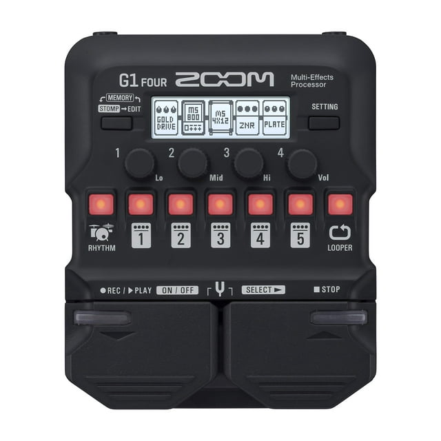 Pedal procesador multiefectos para guitarra Zoom G1 FOUR