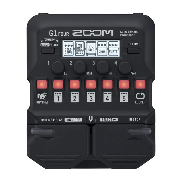 Pedal procesador multiefectos para guitarra Zoom G1 FOUR