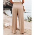 thumbnail image 3 of Pantalons Longs Amples pour Femmes Été Taille Large en Coton Lin, 3 of 4