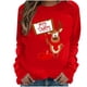 thumbnail image 2 of ICHUANYI Liquidación Navidad Moda Mujer Casual Manga Larga Impreso Señoras Sudaderas Tops ICHUANYI WER202308245700, 2 of 9