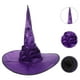 thumbnail image 4 of GAXIRE Sombrero de bruja de Halloween, sombrero de bruja de ala ancha para cosplay, disfraz de mascarada para fiesta de Halloween, 4 of 5